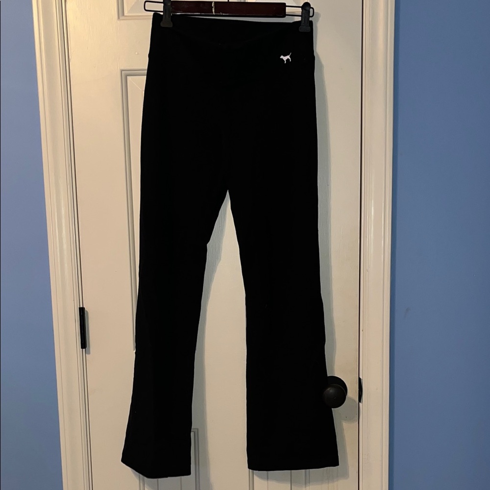 PINK Victoria's Secret Adult S black Yoga flare pants